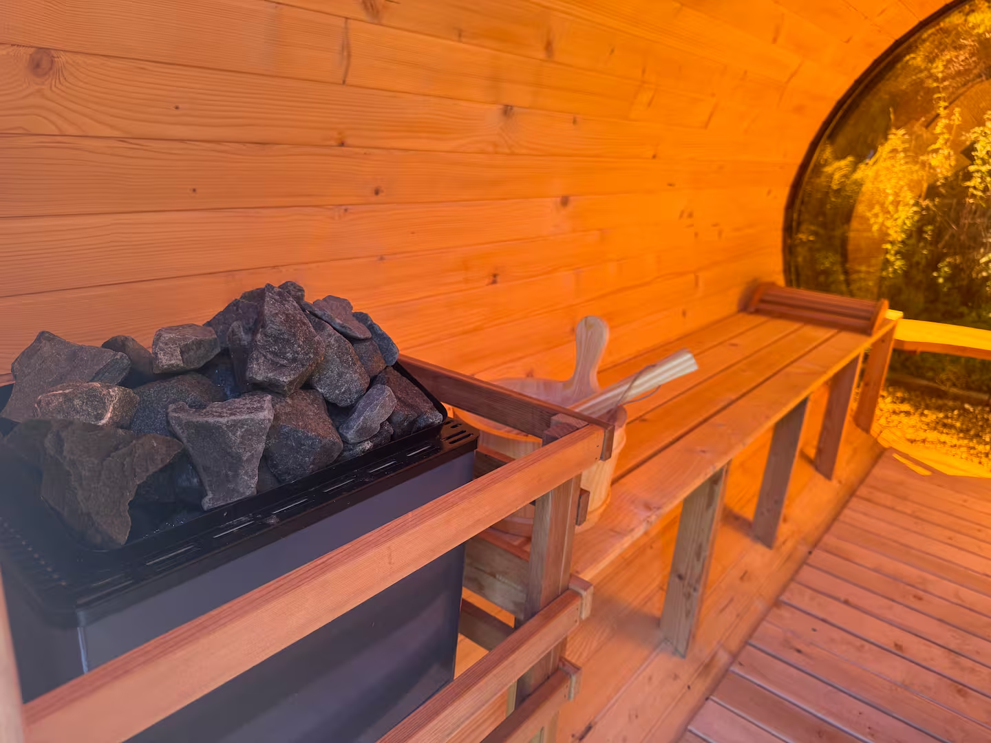 Private sauna at Bird I’th Hand Country House